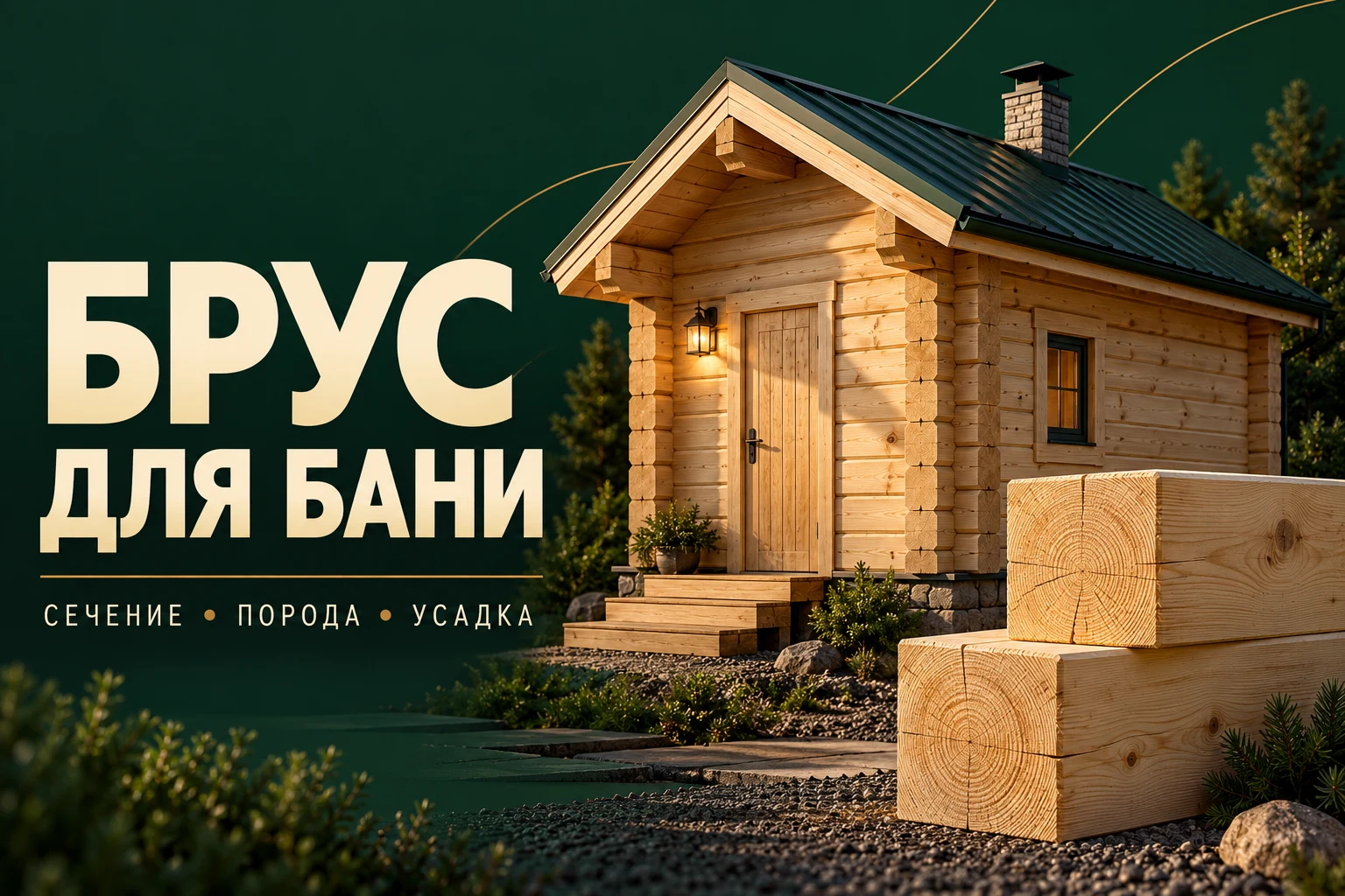 Архитектурный рендер бани из бруса
