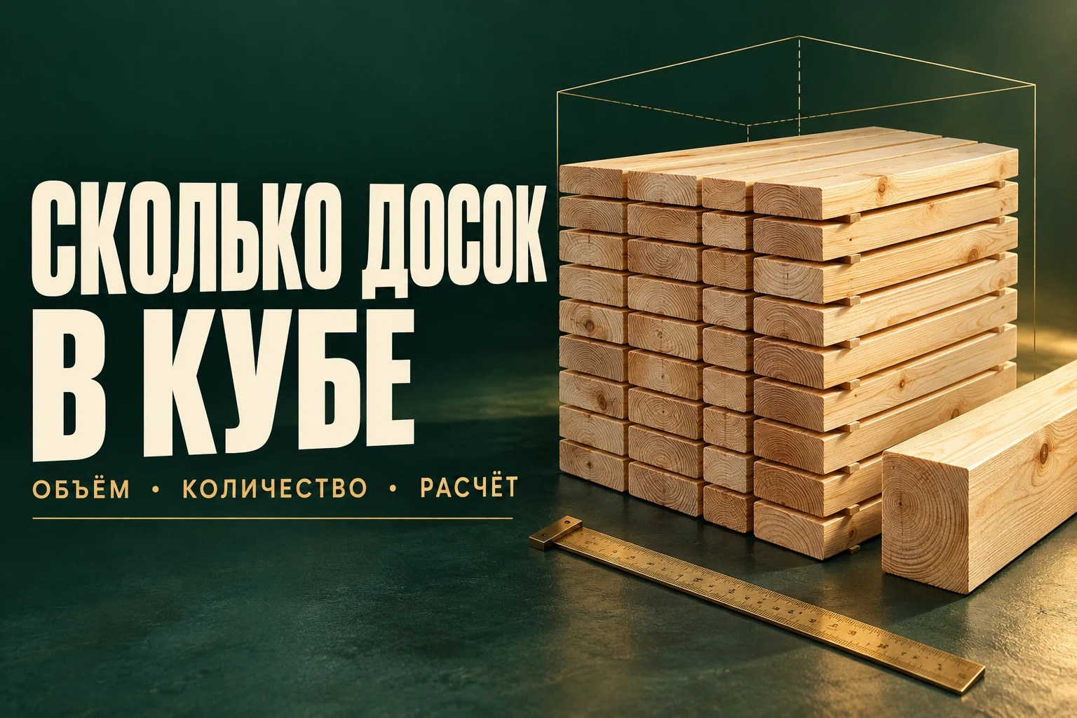 Рендер штабеля досок для расчёта объёма пиломатериалов
